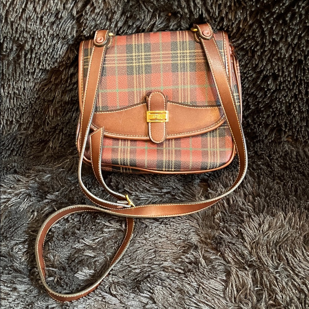 Retro Plaid Brown/Terrecotta Crossbody Bag